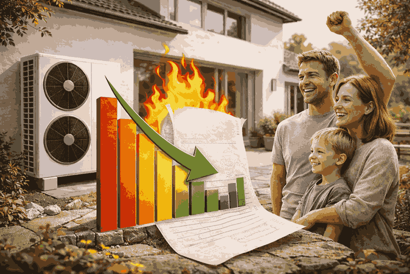 Les pompes à chaleur réduisent la facture énergétique de 97 % des foyers équipés